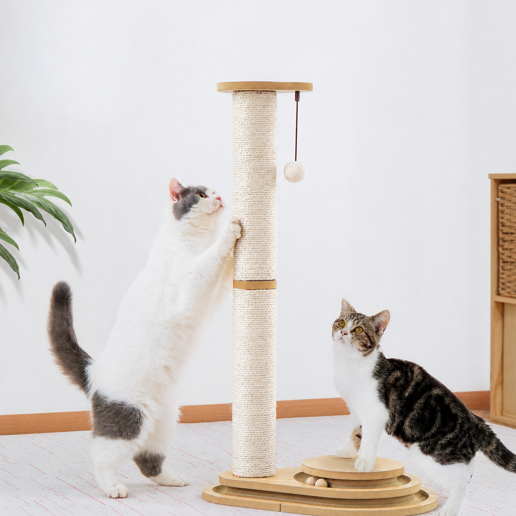Sisal Scratching Post with Ball Track, view 4