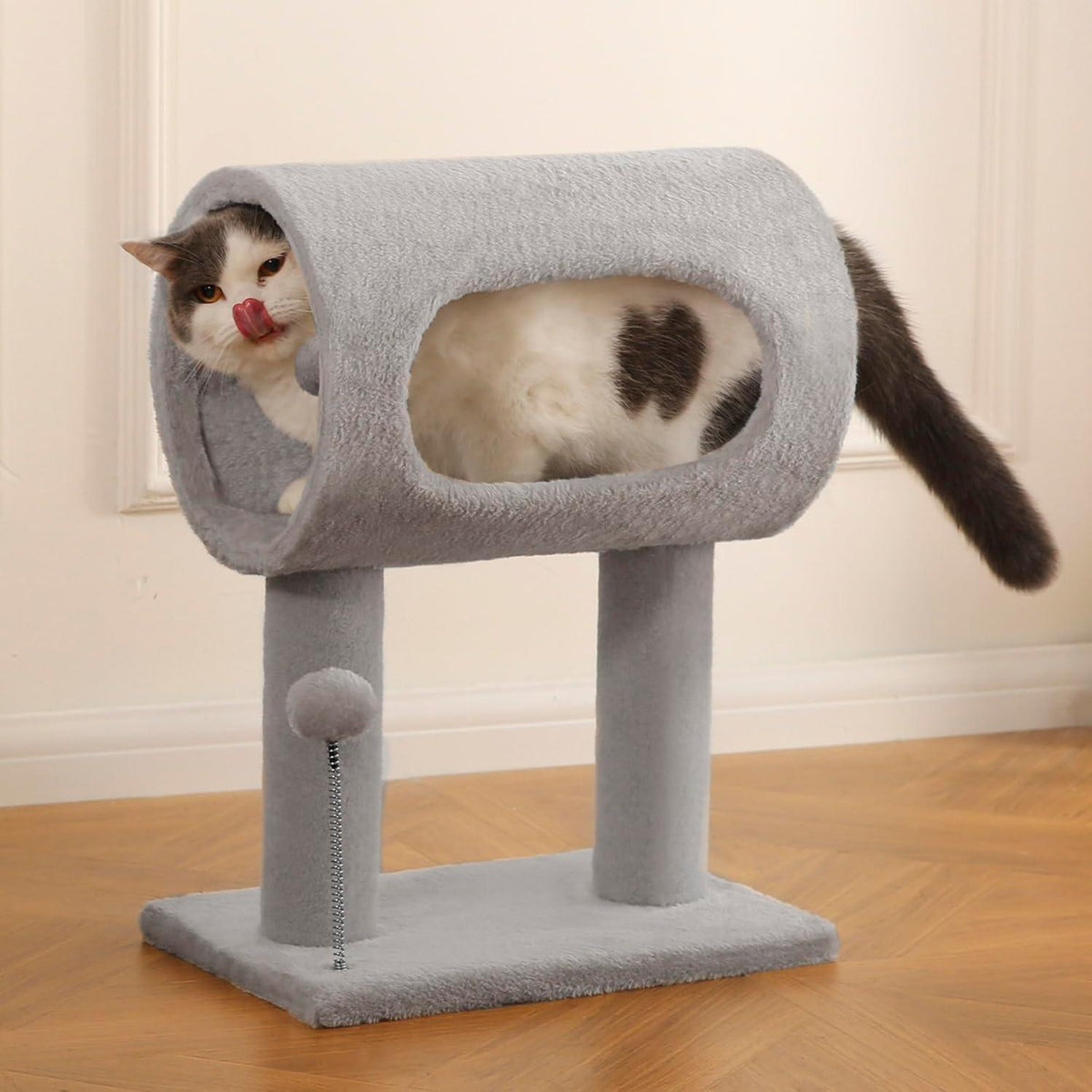 21-Inch Cat Tree with Plush Tunnel, view 5