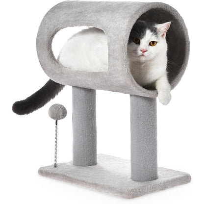 21-Inch Cat Tree with Plush Tunnel, view 8
