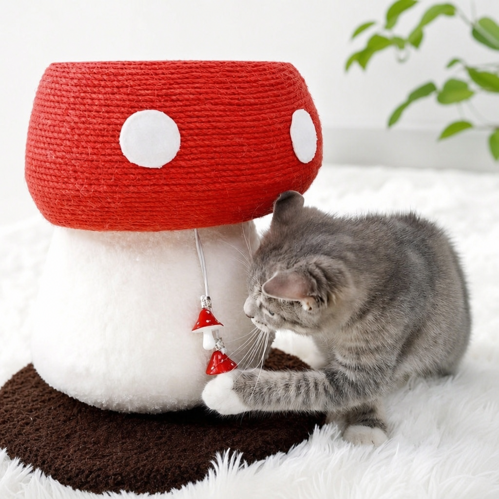 Mushroom Sisal Scratching Post, view 4
